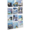 image:imageSafco Reveal Literature Rack 12 Magazine Holder Wall Mountable Thermoformed Plastic Resin Construction No Sharp Edges or Corners Acrylic Clear