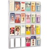 image:imageSafco Reveal Literature Rack 24 Compartments Magazine Holder WallMounted Brochure Organizer Acrylic Clear