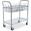 image:imageSafco Scoot Mail Cart Durable Steel Design Holds up to 75 LegalSized Folders Swivel Wheels Silver Accents and Powder Coat Finish36