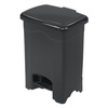image:imageSafco Step On Plastic Trash Can with Foot Pedal 23 Gallon Garbage Can for Kitchen Indoor or Outdoor Use Hands Free BlackBlack
