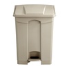 image:imageSafco Step On Plastic Trash Can with Foot Pedal 23 Gallon Garbage Can for Kitchen Indoor or Outdoor Use Hands Free BlackTan