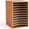 image:imageSafco Vertical Literature Organizer 11 Compartments Office and Classroom Mailbox with Adjustable Shelves Wood Paper and Mail Sorter Modern GrayMedium Oak