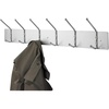 image:imageSafco Wall Mount Coat Rack 6Hooks for Hanging Coats Purses Bags Umbrellas for Hallways and Entryways Black and Satin Aluminum6 Hook