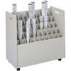 image:imageSafco Wood and Laminate Mobile Roll File Cart Document and Blueprint Holder 50 Compartment Rolling Organizer Cart for Architectural Drawings Construction Plans and Map Storage