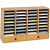 image:imageSafco Wooden Paper and Mail Organizer for Home Office and Classroom Adjustable Shelves and Stackable 12 Compartments with Drawers Modern Gray