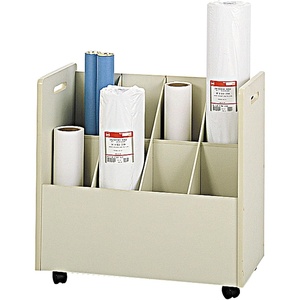image:imageSafco 3045 Mobile Roll File 8 Compartment Putty