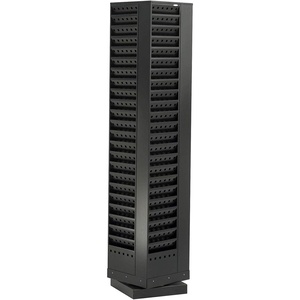 image:imageSafco 4325BL Industrial Steel Rotary Magazine amp File Rack  92 Pocket Black  360 Rotational Steel Base 5 lbs Capacity Per PockeSteel