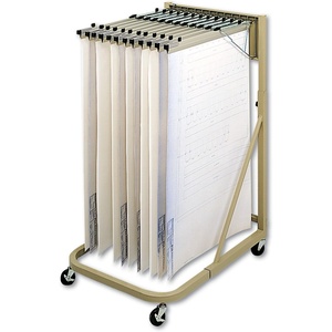 image:imageSafco 5026 Mobile Stand Store Large Documents Plans Blueprints CAD Drawings and More 4 Rolling Caster Wheels Tropic SandStand