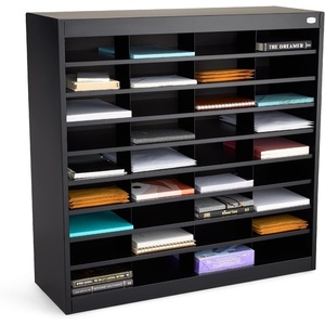 image:imageSafco EZ Stor Literature Organizer 36 Compartments Office and Classroom Commercial Grade Steel Mailbox Mail Sorter Heavy Duty Construction Black