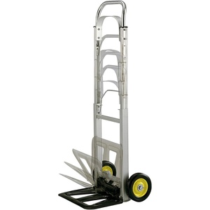image:imageSafco HideAway Fold Up Collapsible Utility Hand Truck 250 lb Capacity Aluminum Frame Steel Toe Plate 2 6 Smooth Rolling Rubber WheelsCollapsible