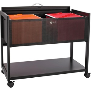 image:imageSafco Mobile File Cart Fits Letter and LegalSize Hanging Folders Includes a Locking Lid amp 2 KeysLocking Top