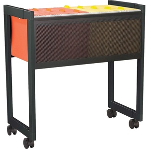image:imageSafco Mobile File Cart Fits Letter and LegalSize Hanging Folders Includes a Locking Lid amp 2 KeysOpen Top