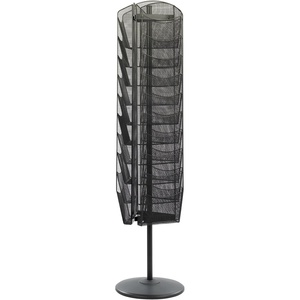 image:imageSafco Onyx Rotating Mesh Magazine Holder Display Rack with 30 Pockets Brochure Organizer CommercialGrade Steel Construction Black