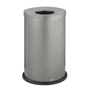 image:imageSafco Open Top Trash Can 30 Gallon Stainless Steel Modern Garbage Can for Indoor Use WhiteBlack Speckle