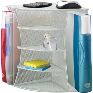 image:imageSafco Products 3261SL Onyx Mesh Corner Organizer  Durable Steel Mesh Corner Storage and Desk Top Organizer Space Saving For Home Office amp Classroom Organization 13 x 15 x 11  Silver