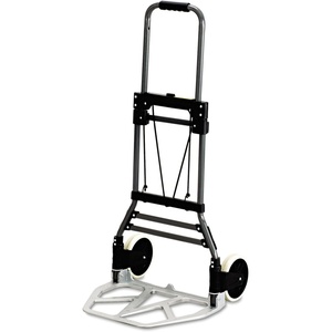 image:imageSafco Products 4062 StowAway Collapsible Moving Utility Hand Truck amp Cart Holds up to 275lbs Silver and Black