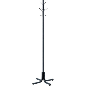 image:imageSafco Products 4163BL Costumer Coat Rack Tree 4 Double Hooks BlackBlack