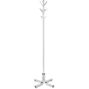 image:imageSafco Products 4163BL Costumer Coat Rack Tree 4 Double Hooks BlackChrome
