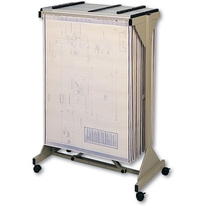 image:imageSafco Products 5059 Mobile Vertical File Store and Organize Blue Prints Files CAD Drawings and More Tropic Sand18 Clamps