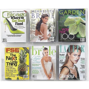 image:imageSafco Products 5667CL Clear2c Literature Display 6 Magazine Clear