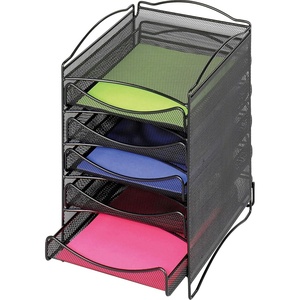 image:imageSafco Products 9432BL Onyx Mesh Literature Organizer 5 Drawer Black