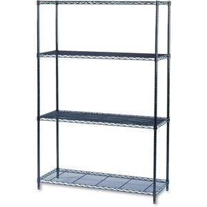 image:imageSafco Products Industrial Wire Shelving Starter Unit 48 W x 18 D x 72 H AddOn Unit and Extra Shelf Pack Sold Separately Metallic GrayBlack