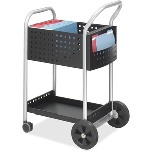 image:imageSafco Scoot Mail Cart Durable Steel Design Holds up to 75 LegalSized Folders Swivel Wheels Silver Accents and Powder Coat Finish20