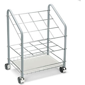 image:imageSafco Tubular Steel Wire Roll File Cart Document and Blueprint Holder 20 Compartment Rolling Organizer Cart for Architectural Drawings Construction Plans and Map Storage12 Compartment