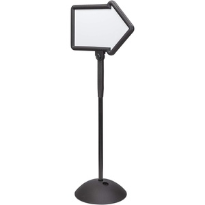 image:imageSafco Write Way Dry Erase Board Rectangle Sign Rectangular DualSided and Magnetic for Indoor and Outdoor Use 65in Height BlackArrow