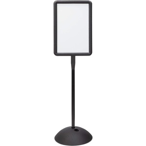 image:imageSafco Write Way Dry Erase Board Rectangle Sign Rectangular DualSided and Magnetic for Indoor and Outdoor Use 65in Height BlackRectangle