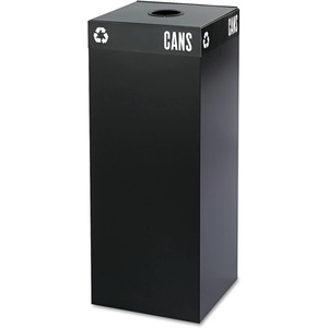 image:imageSafco 2983BL Public Square Recycling Receptacle Base 37Gallon Top Sold Separately Black