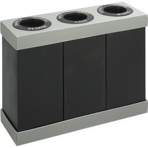 image:imageSafco Trash Can Recycle Bin Combo 28 Gallon Each 3 Bin At Your Disposal Recycling Center BlackGrey