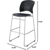 image:imageSafco 6806BL Reve Series Bistro Chair Molded Plastic BackSeat Steel Frame Black