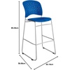 image:imageSafco Products BistroHeight Chair Round BackBlue