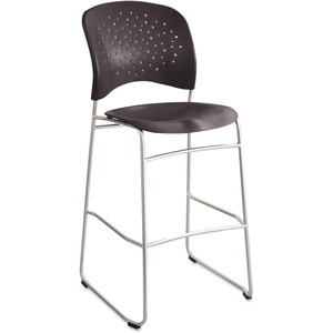 image:imageSafco 6806BL Reve Series Bistro Chair Molded Plastic BackSeat Steel Frame Black
