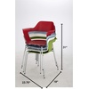 image:imageSafco Products Bandi Shell Stack Chair  Blue Sturdy Steel Frame Polypropylene Shell Stacks 8 High 2 Cartons 4275BUBlue