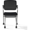 image:imageSafco Products Valor Mid Back Chair with Arms TSM2BB Black Breathable Mesh Back Fabric Seat Compact Nesting Storage Qty 2