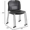 image:imageSafco 4291BL Vy Straight Leg Stack Chair with Casters Qty 2 BlackBlack