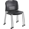 image:imageSafco 4291BL Vy Straight Leg Stack Chair with Casters Qty 2 BlackBlack