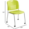 image:imageSafco 4291BL Vy Straight Leg Stack Chair with Casters Qty 2 BlackGrass