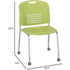 image:imageSafco 4291BL Vy Straight Leg Stack Chair with Casters Qty 2 BlackGreen