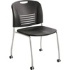 image:imageSafco 4291BL Vy Straight Leg Stack Chair with Casters Qty 2 BlackBlack