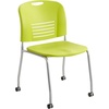 image:imageSafco 4291BL Vy Straight Leg Stack Chair with Casters Qty 2 BlackGrass
