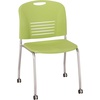 image:imageSafco 4291BL Vy Straight Leg Stack Chair with Casters Qty 2 BlackGreen